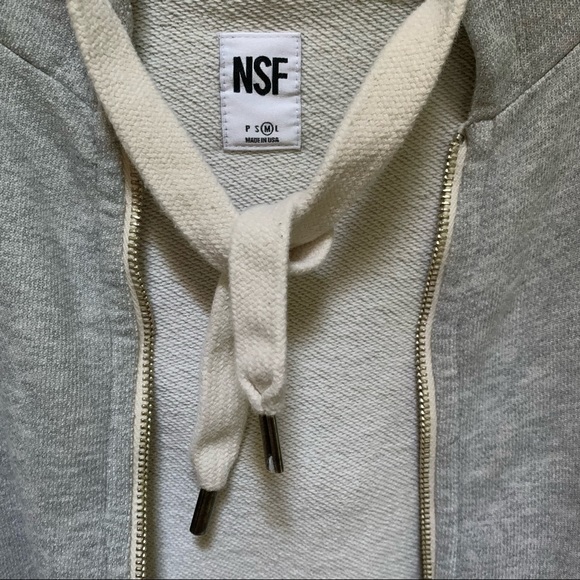 NSF~Gretchen Zip Up Hoodie in Heather Gray - Picture 4 of 14